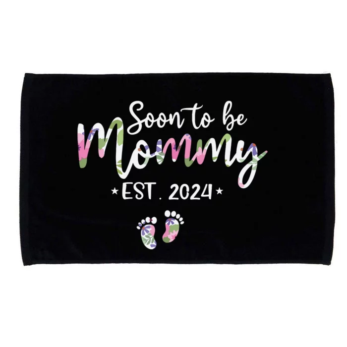 Mom Est 2024 Expect Baby 2024 Mother 2024 New Mom 2024 Microfiber Hand Towel