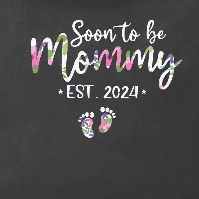 Mom Est 2024 Expect Baby 2024 Mother 2024 New Mom 2024 Zip Tote Bag