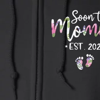 Mom Est 2024 Expect Baby 2024 Mother 2024 New Mom 2024 Full Zip Hoodie