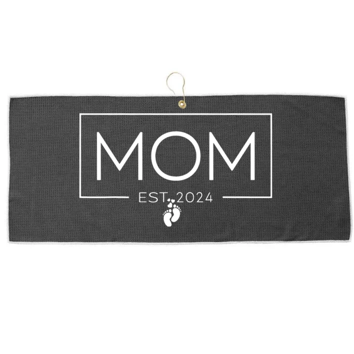 Mom Est 2024 Expect Baby 2024 Mother 2024 New Mom 2024 Large Microfiber Waffle Golf Towel