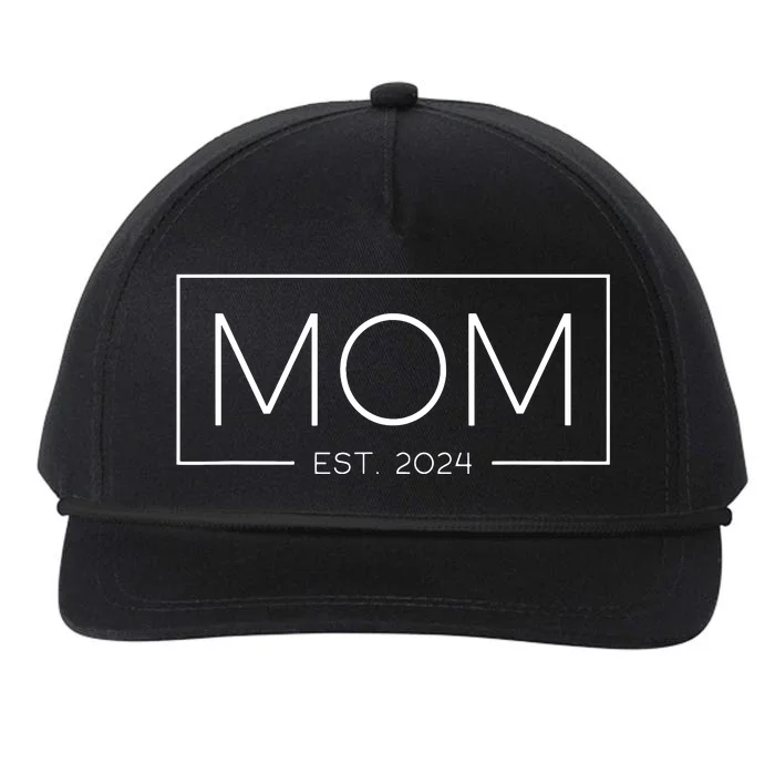 Mom Est 2024 Expect Baby 2024 Mother 2024 New Mom 2024 Snapback Five-Panel Rope Hat