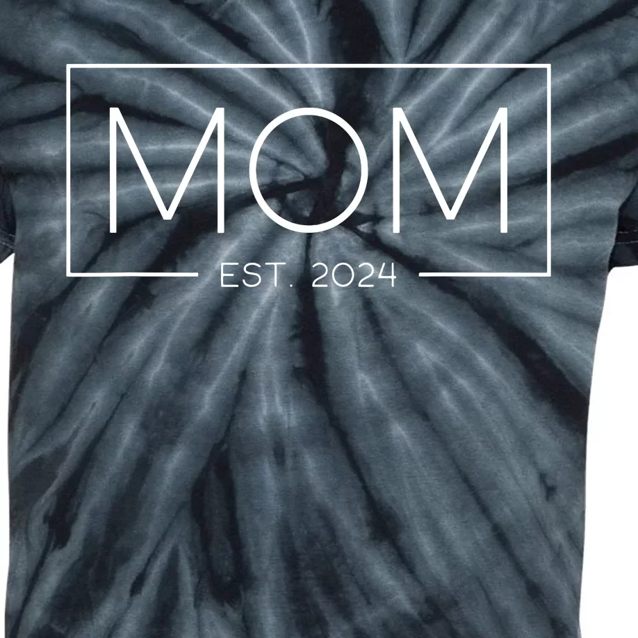 Mom Est 2024 Expect Baby 2024 Mother 2024 New Mom 2024 Kids Tie-Dye T-Shirt