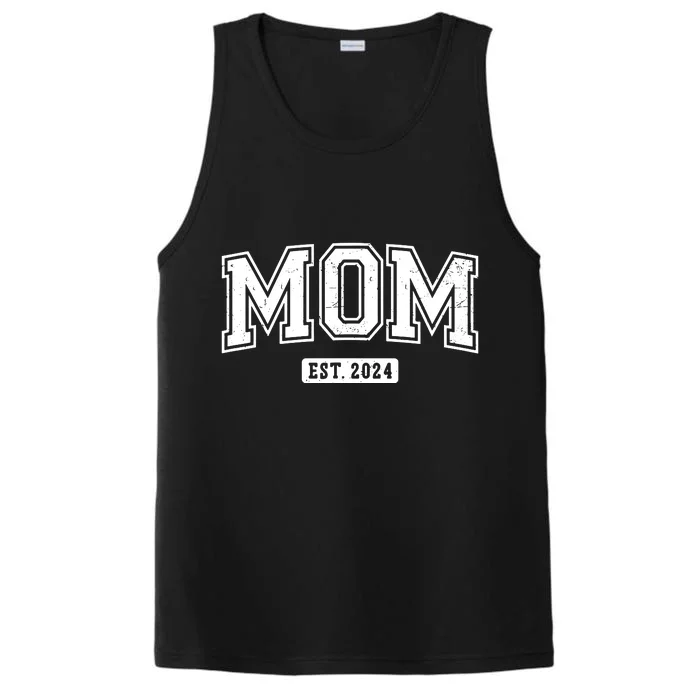 Mom Est 2024 Expect Baby 2024 Mothers Day New Mom 2024 Performance Tank