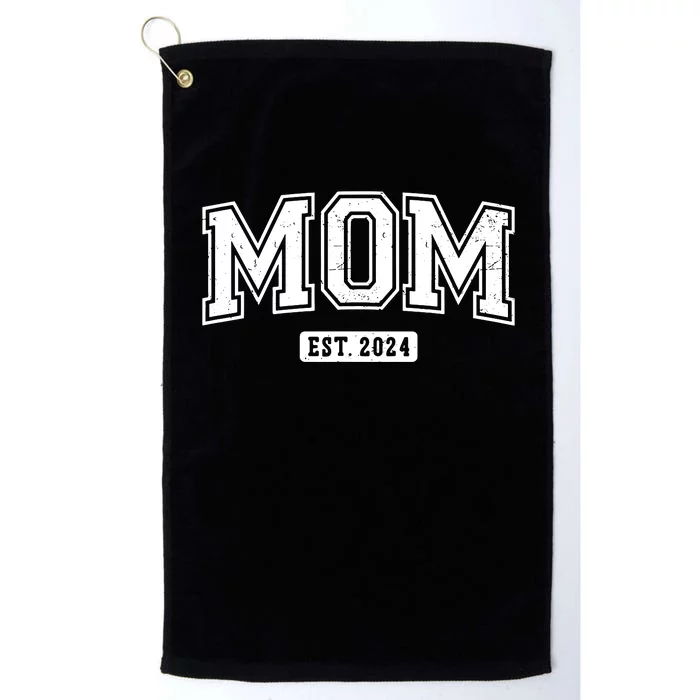 Mom Est 2024 Expect Baby 2024 Mothers Day New Mom 2024 Platinum Collection Golf Towel