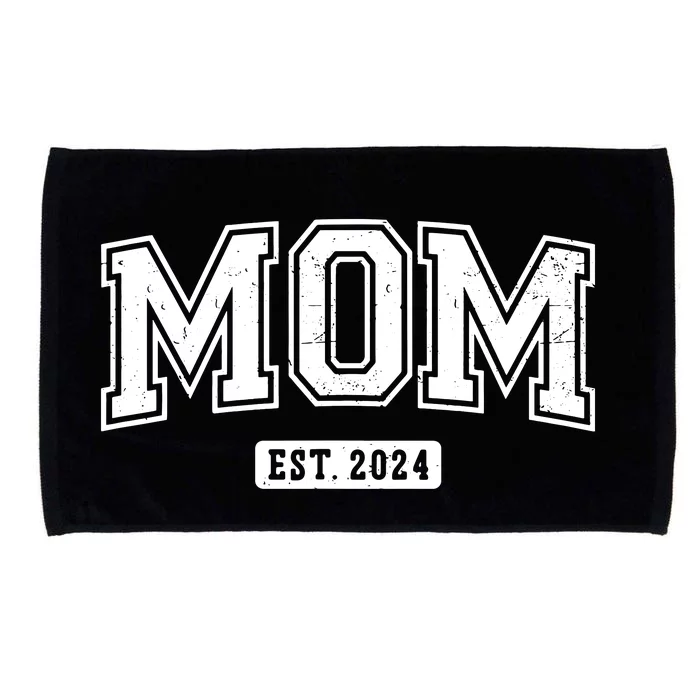 Mom Est 2024 Expect Baby 2024 Mothers Day New Mom 2024 Microfiber Hand Towel