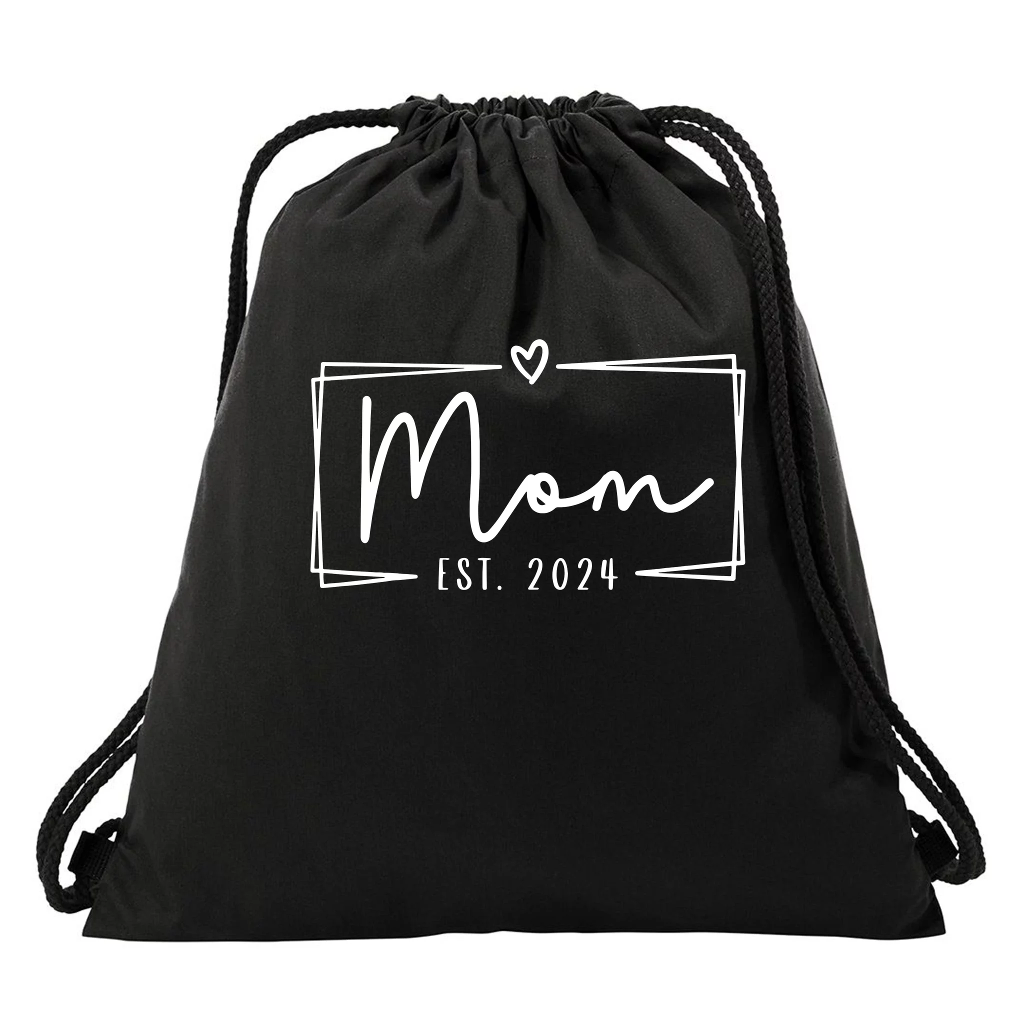 Mom Est 2024 Expect Baby 2024 Mother 2024 New Mom 2024 Drawstring Bag   Me26547857 Mom Est 2024 Expect Baby 2024 Mother 2024 New Mom 2024  Black Dsb Garment.webp