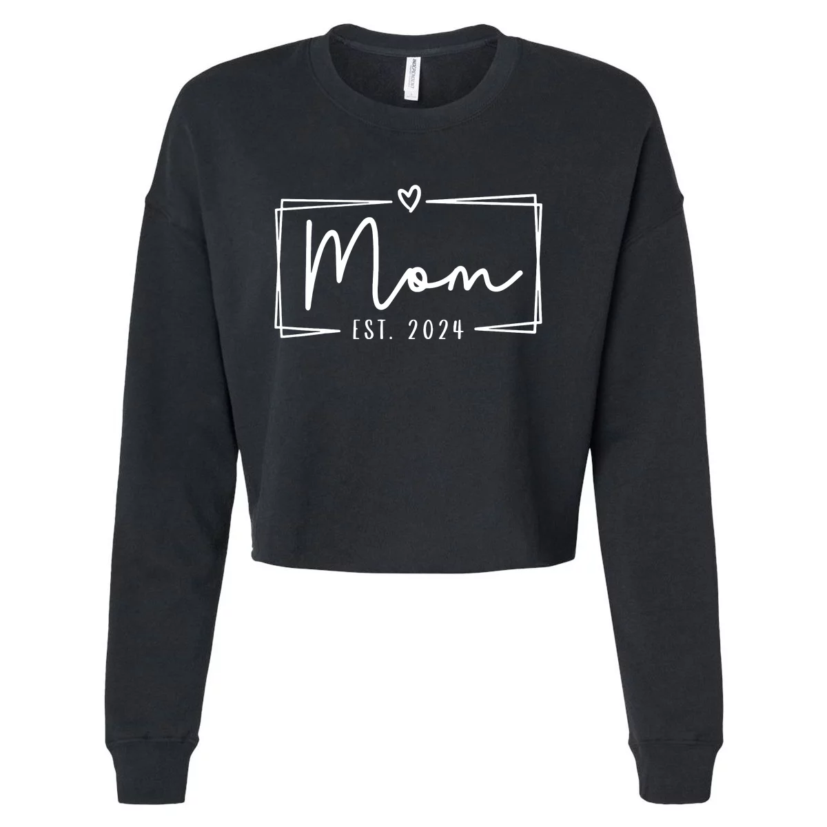 Mom Est 2024 Expect Baby 2024 Mother 2024 New Mom 2024 Cropped Pullover   Me26547857 Mom Est 2024 Expect Baby 2024 Mother 2024 New Mom 2024  Black Wlccp Garment.webp