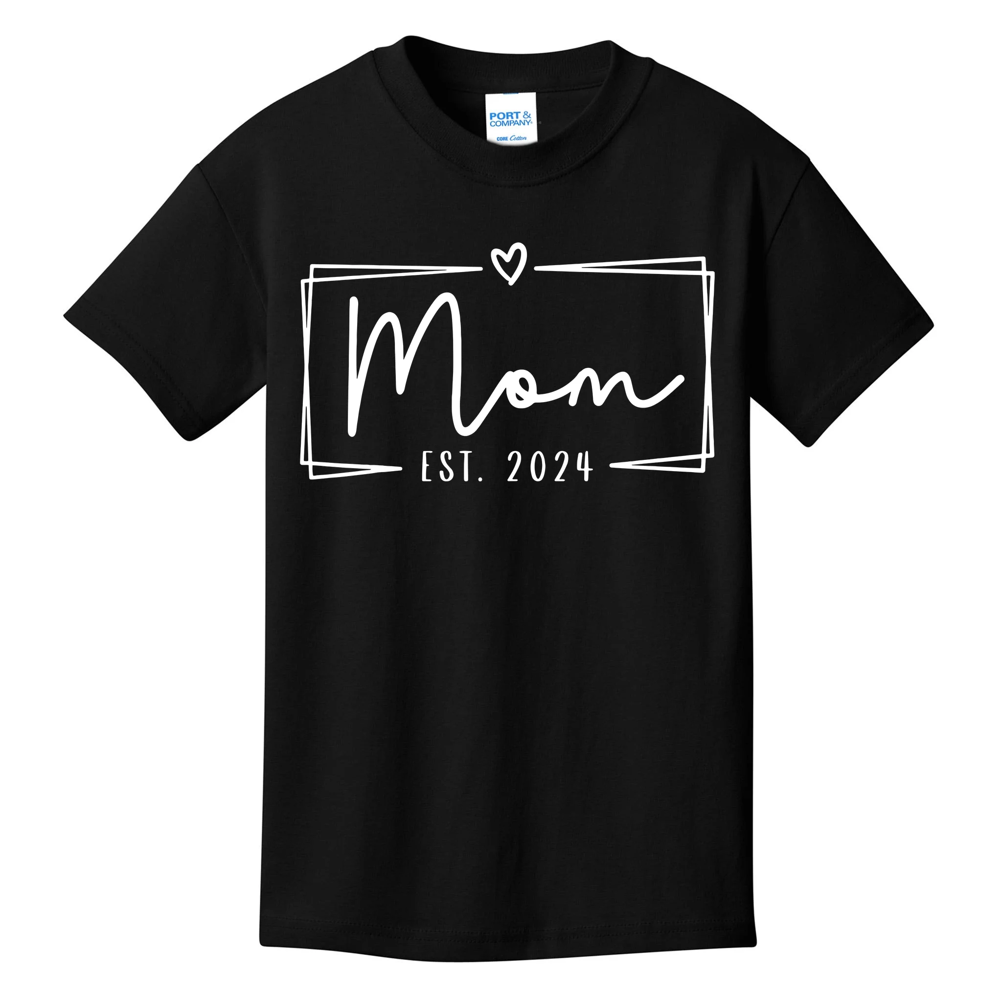 Mom Est 2024 Expect Baby 2024 Mother 2024 New Mom 2024 Kids T Shirt   Me26547857 Mom Est 2024 Expect Baby 2024 Mother 2024 New Mom 2024  Black Yt Garment.webp