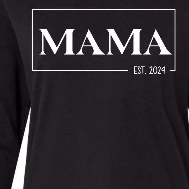 Mama Est 2024 Mothers Day Gift Womens Cotton Relaxed Long Sleeve T-Shirt