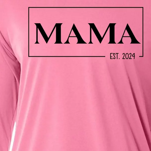 Mama Est 2024 Mothers Day Gift Cooling Performance Long Sleeve Crew