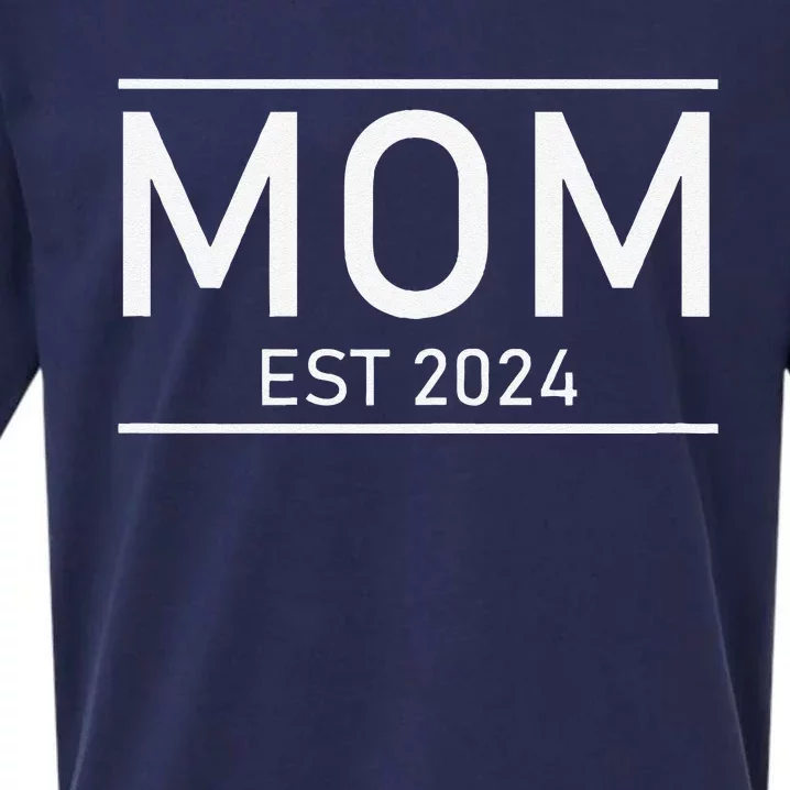 Mom Est. 2024 Promoted To Mom 2024 New Mom MotherS Day Sueded Cloud Jersey T-Shirt