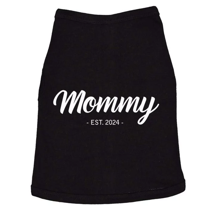 Mommy Est 2024 Promoted To Mom 2024 Mothers Day New Mom Doggie Tank