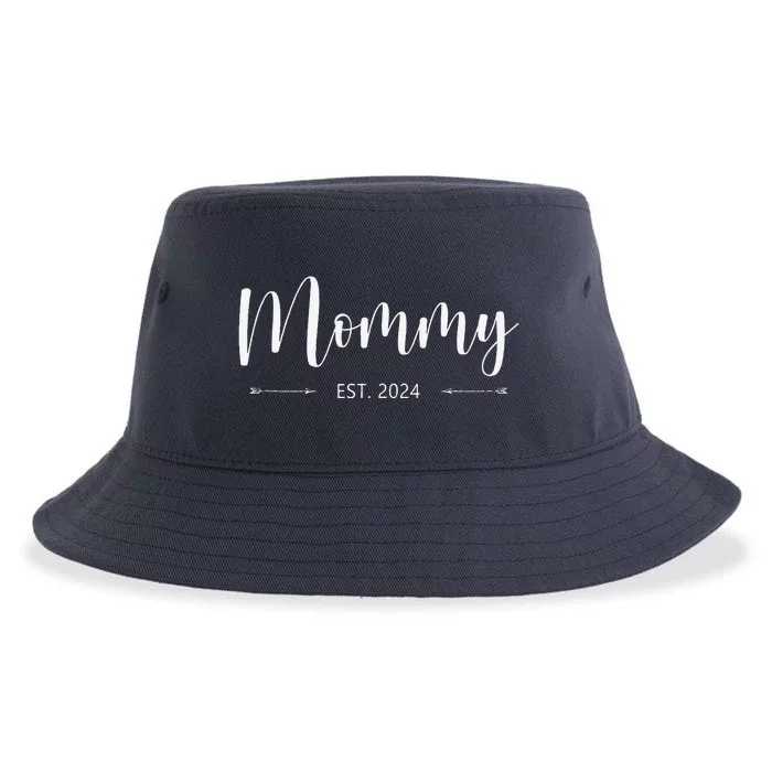 Mommy Est 2024 Promoted To Mom 2024 MotherS Day New Mom Sustainable Bucket Hat