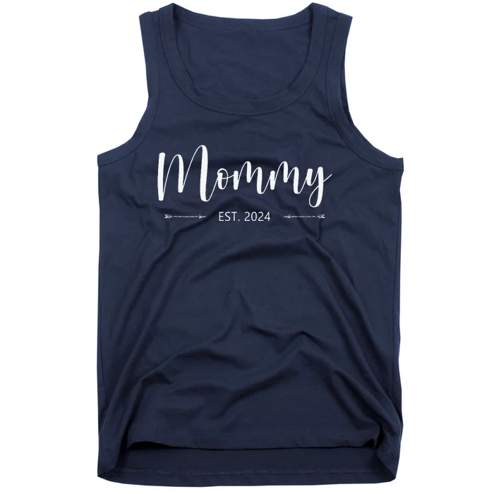 Mommy Est 2024 Promoted To Mom 2024 MotherS Day New Mom Tank Top