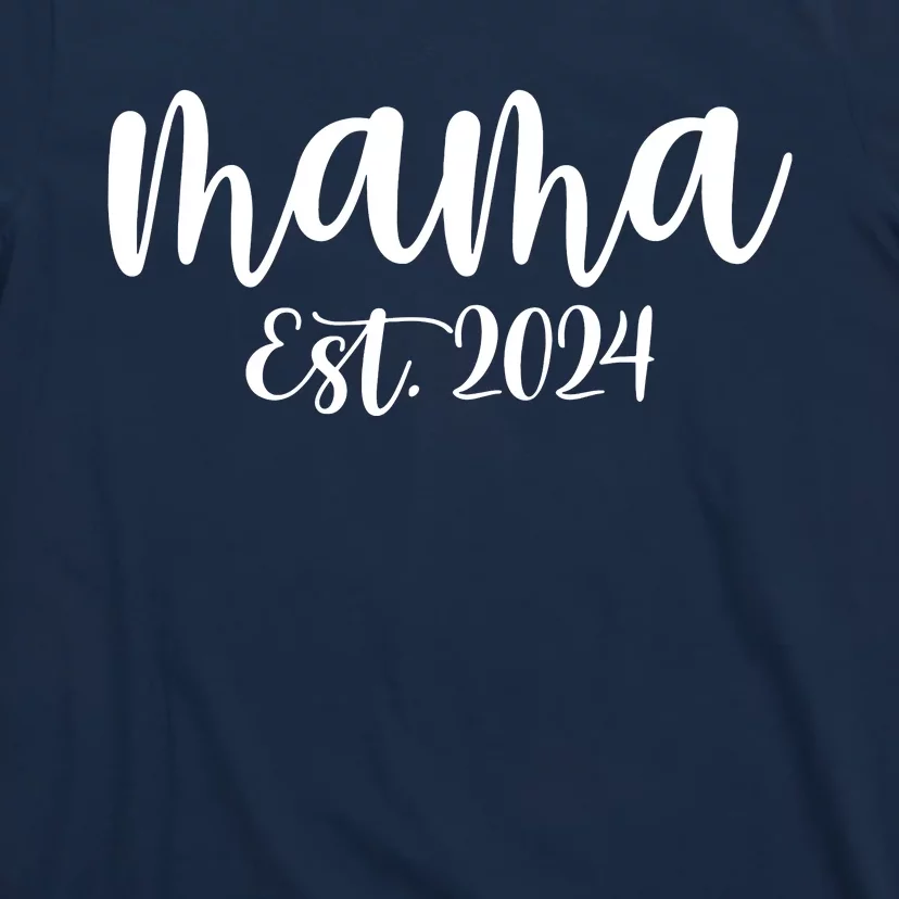 Mama Est 2024 Promoted To Mommy Mothers Day Mom 2024 T-Shirt