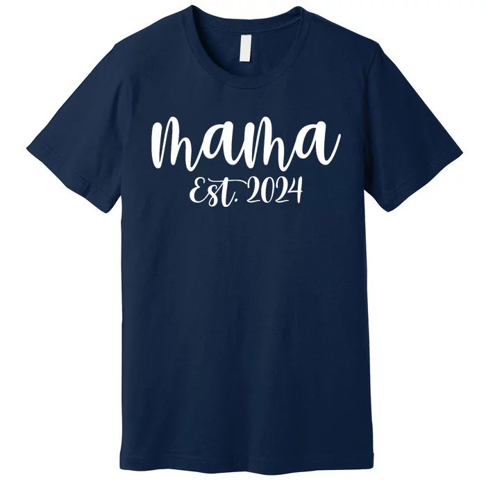 Mama Est 2024 Promoted To Mommy Mothers Day Mom 2024 Premium T-Shirt