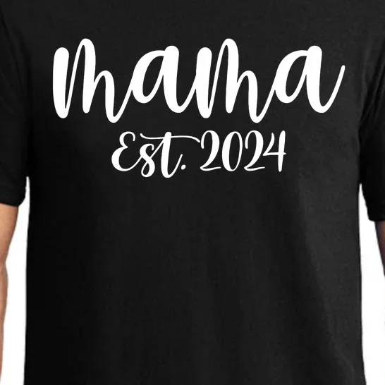 Mama Est 2024 Promoted To Mommy Mothers Day Mom 2024 Pajama Set