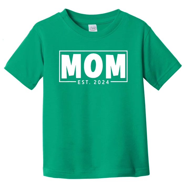 Mom Est 2024 Expect Baby 2024 Mother 2024 New Mom 2024 Toddler T-Shirt