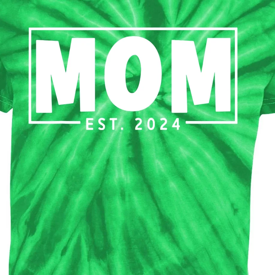 Mom Est 2024 Expect Baby 2024 Mother 2024 New Mom 2024 Kids Tie-Dye T-Shirt