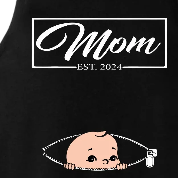 Mom Est 2024 Promoted To Mom 2024 Mother 2024 New Mom 2024 Ladies Tri-Blend Wicking Tank