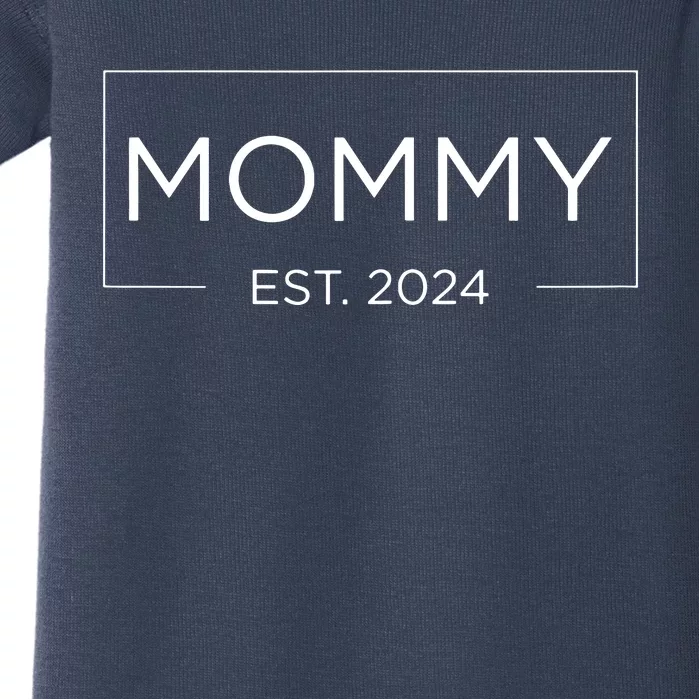 Mommy Est 2024 Pregnancy Announcement Mothers Day 2024 Baby Bodysuit