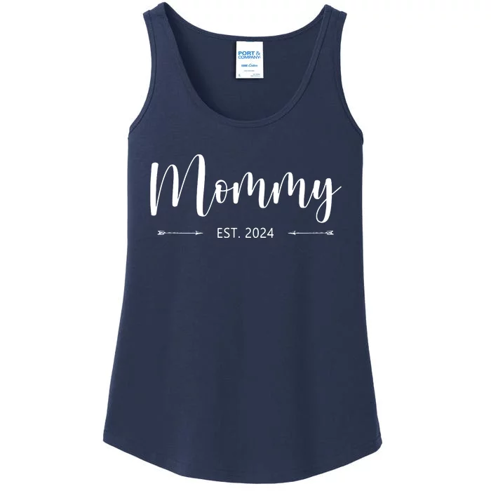 Mommy Est 2024 Promoted To Mom 2024 Mothers Day New Mom Ladies Essential Tank