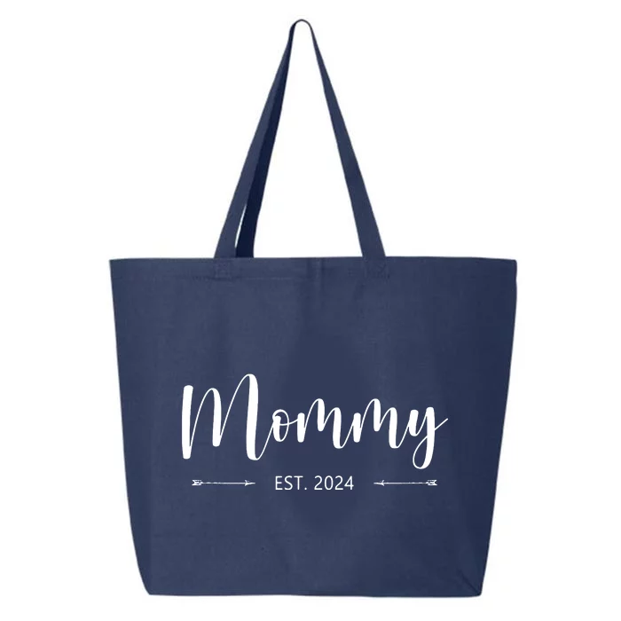 Mommy Est 2024 Promoted To Mom 2024 Mothers Day New Mom 25L Jumbo Tote