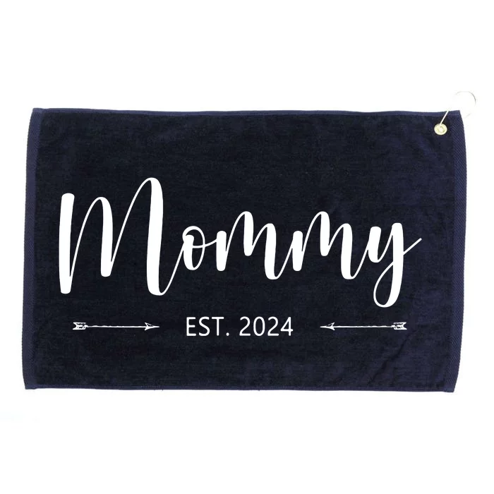 Mommy Est 2024 Promoted To Mom 2024 Mothers Day New Mom Grommeted Golf Towel