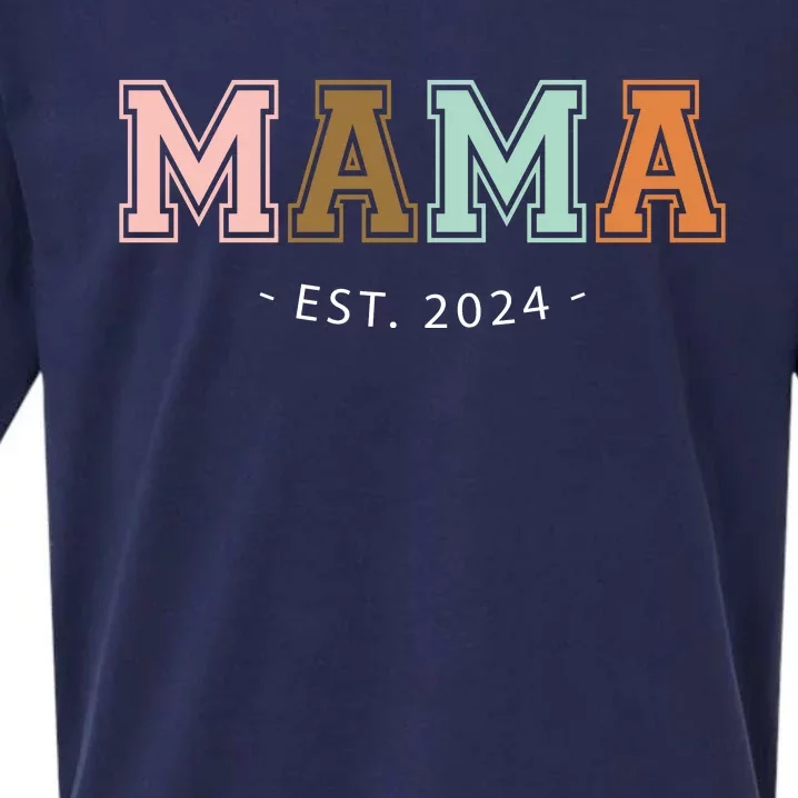 Mama Est 2024 MotherS Day Celebration Sueded Cloud Jersey T-Shirt