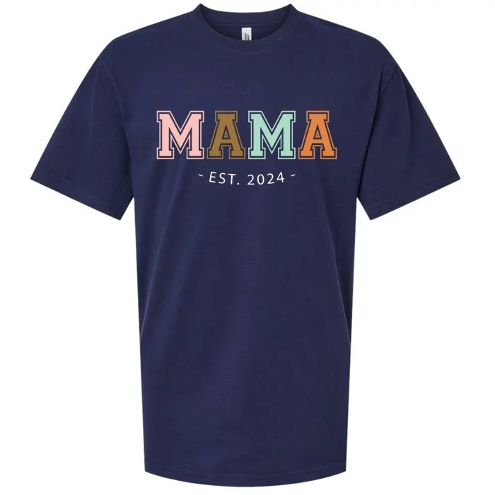 Mama Est 2024 MotherS Day Celebration Sueded Cloud Jersey T-Shirt