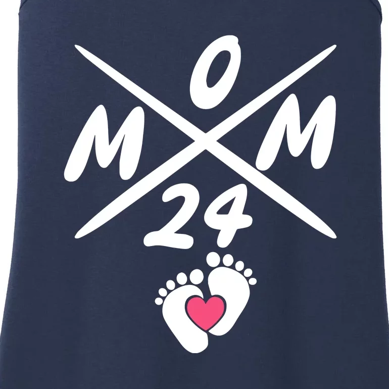 Mama Est 2024 Promoted To Mommy Mothers Day Mom 2024 Ladies Essential Tank