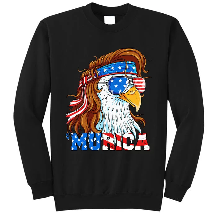 Murica Eagle 4th Of July Mullet American Flag Usa Patriotic Tall Sweatshirt