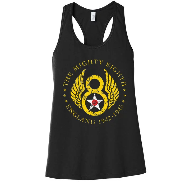 Mighty Eighth 8th Usaaf B17 & B24 Bomber Group Women's Racerback Tank