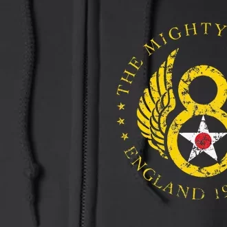 Mighty Eighth 8th Usaaf B17 & B24 Bomber Group Full Zip Hoodie