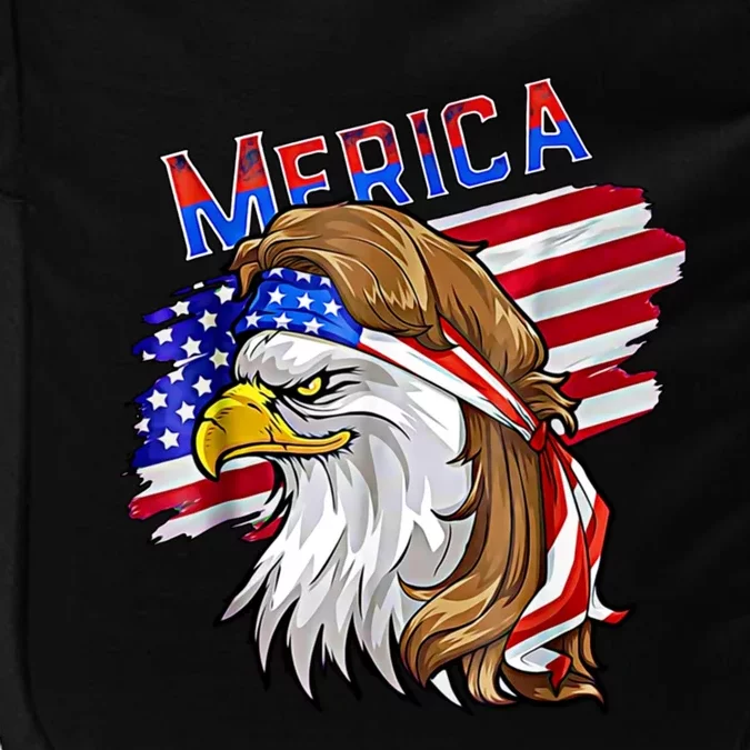 Merica Eagle American Flag Mullet Hair Redneck Hillbilly Gift Impact Tech Backpack