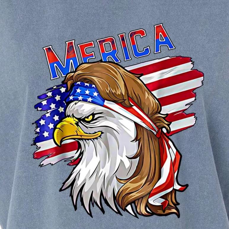 Merica Eagle American Flag Mullet Hair Redneck Hillbilly Gift Garment-Dyed Women's Muscle Tee