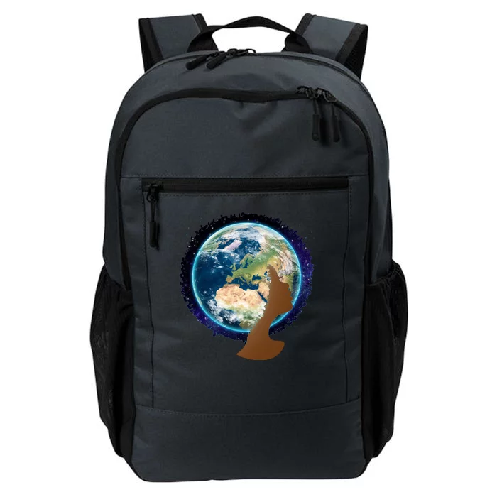 Mother Earth Afro Hair Galaxy Daily Commute Backpack