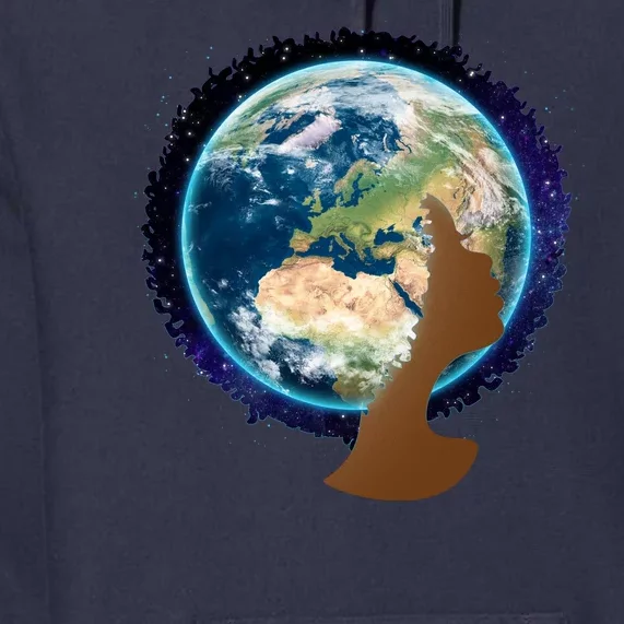 Mother Earth Afro Hair Galaxy Premium Hoodie