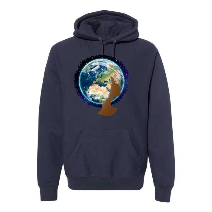 Mother Earth Afro Hair Galaxy Premium Hoodie