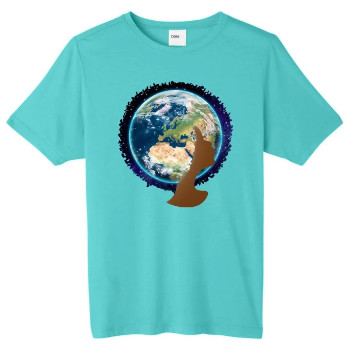 Mother Earth Afro Hair Galaxy ChromaSoft Performance T-Shirt