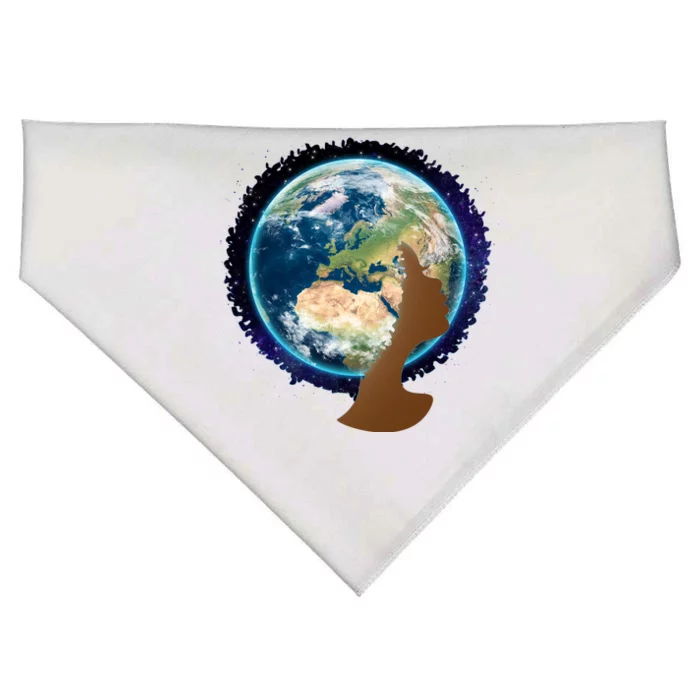 Mother Earth Afro Hair Galaxy USA-Made Doggie Bandana