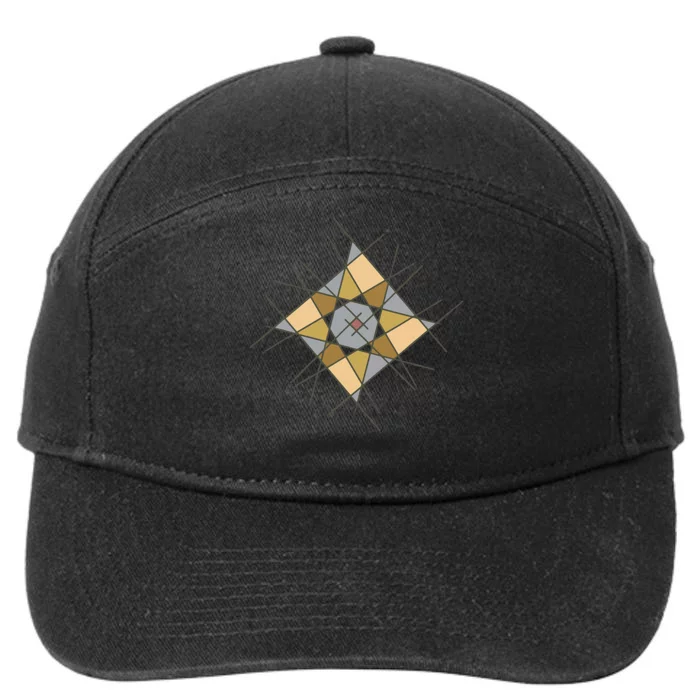 Modernhip Earthy Asymmetrical Mandala 7-Panel Snapback Hat