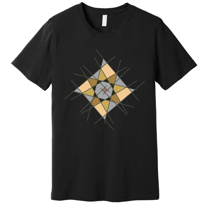 Modernhip Earthy Asymmetrical Mandala Premium T-Shirt