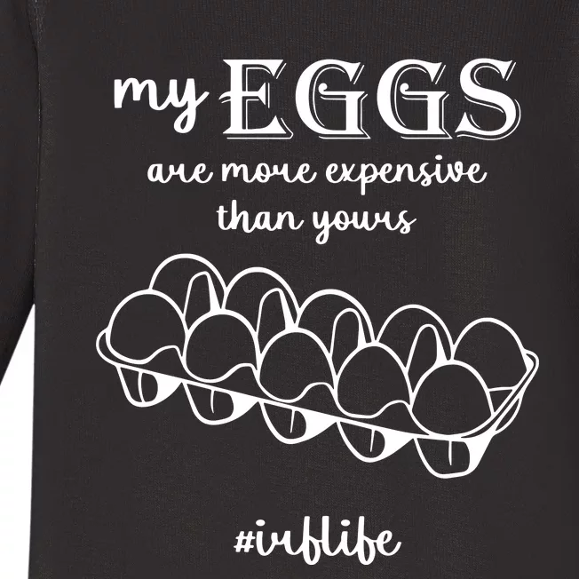 My Eggs Are More Expensive Than Yours Baby Long Sleeve Bodysuit