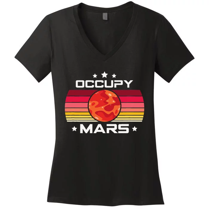 Mars Explorers Astronomy Lovers Planetary Science Women's V-Neck T-Shirt