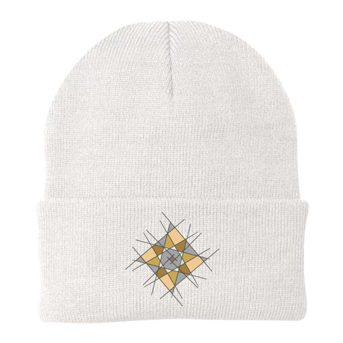 Modernhip Earthy Asymmetrical Mandala Knit Cap Winter Beanie