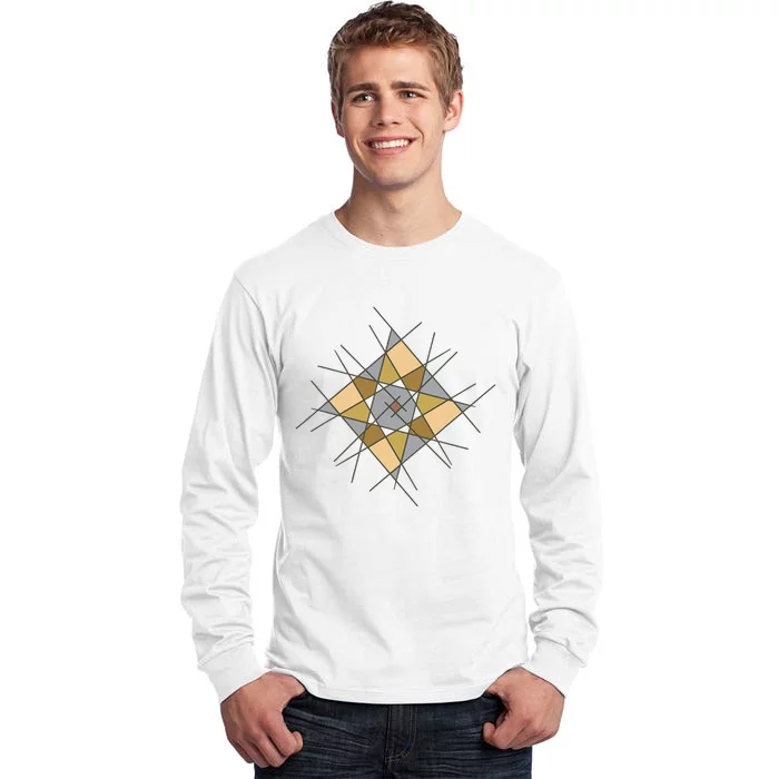 Modernhip Earthy Asymmetrical Mandala Tall Long Sleeve T-Shirt