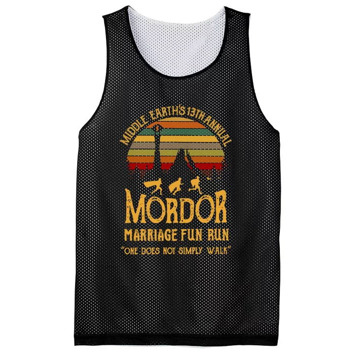 Middle Earth's Annual Mordor Fun Run Mesh Reversible Basketball Jersey Tank