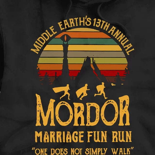 Middle Earth's Annual Mordor Fun Run Tie Dye Hoodie