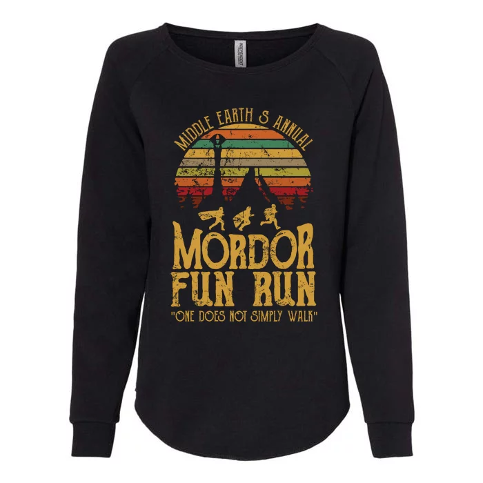 Middle Earth's Annual Mordor Fun Run One Does Not Simply Walk Into Mordor Womens California Wash Sweatshirt